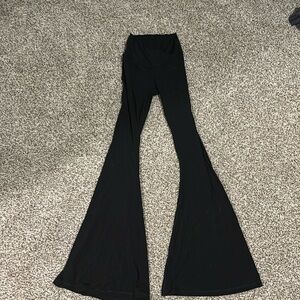 aerie, black flare leggings, size small